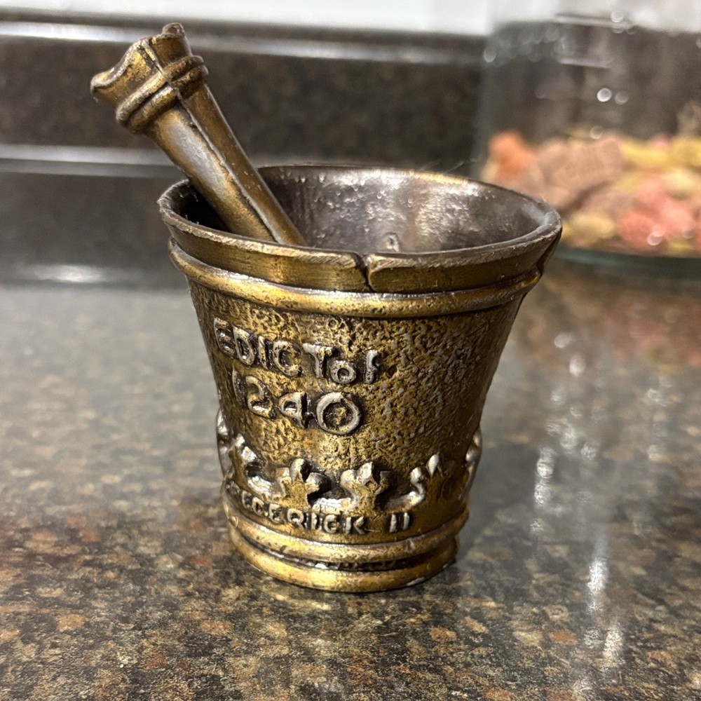 Vintage Brass Mortar and Pestle